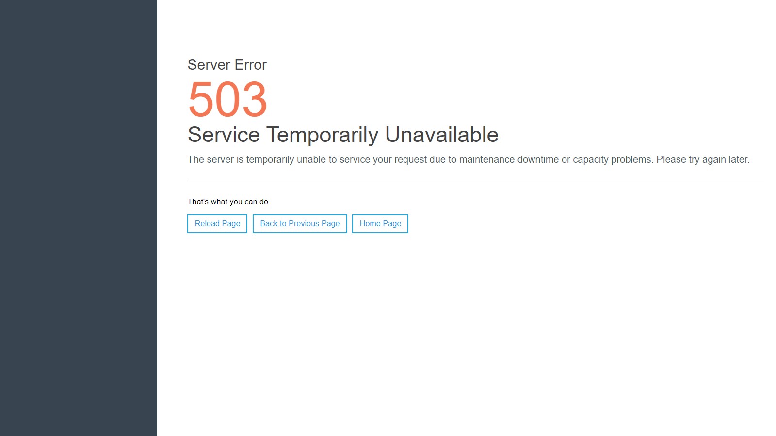 網站出現 503 Service Unavailable 警告，該如何處理？